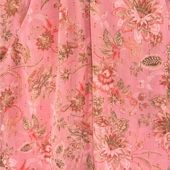 Pink Floral Ruffle Blouse - Picture 6 of 7